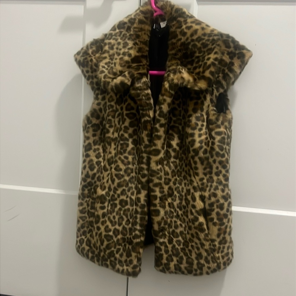Leopard Faux Fur Vest
